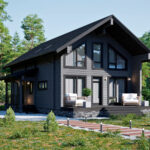 проект дом из клееного бруса Блэкхаус от ВДК в Москве