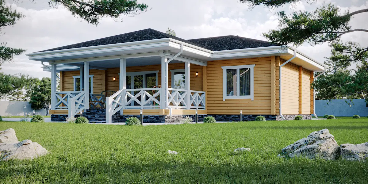 проект дом из клееного бруса от компании ВДК Вилларибо 157 кв м