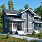 Проект дома из клееного бруса Барни т компании вдк 132 кв м