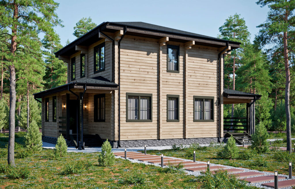 проект дом из клееного бруса Бук от ВДК в Москве