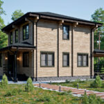 проект дом из клееного бруса Бук от ВДК в Москве