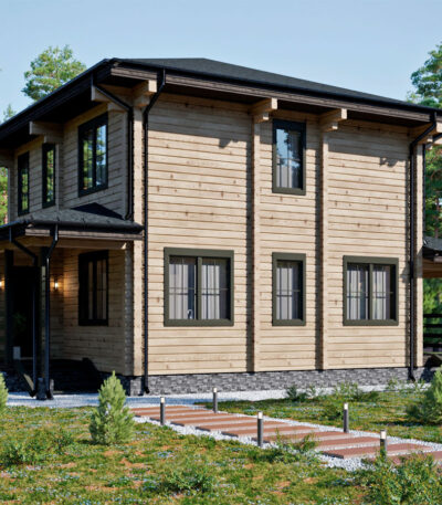 проект дом из клееного бруса Бук от ВДК в Москве