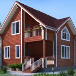 проект дома из клееного бруса в Москве Журавль 156 кв м от вдк