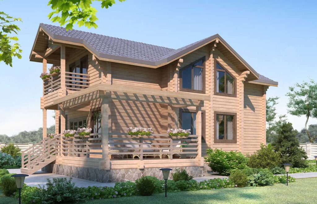 проект дом из клееного бруса Камыш от ВДК в Москве