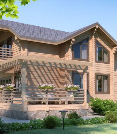 проект дом из клееного бруса Камыш от ВДК в Москве