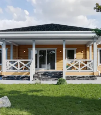 проект дом из клееного бруса от компании ВДК Вилларибо 157 кв м