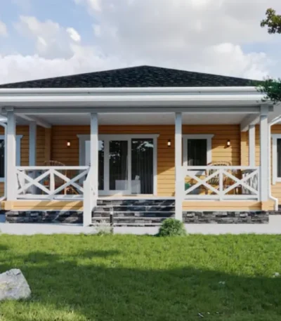 проект дом из клееного бруса от компании ВДК Вилларибо 157 кв м