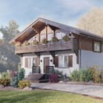 проект дом из клееного бруса Шале от ВДК в Москве