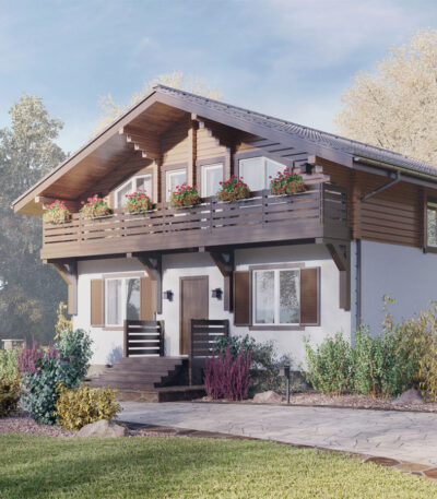 проект дом из клееного бруса Шале от ВДК в Москве