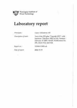 сертификат качества клей для клееного бруса ВДК