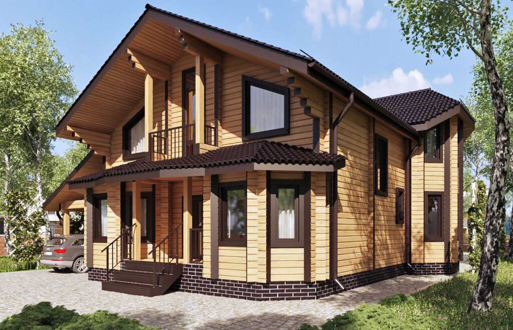 проект дом из клееного бруса Сова от ВДК в Москве