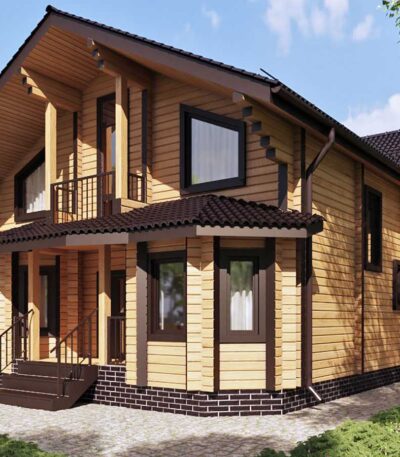 проект дом из клееного бруса Сова от ВДК в Москве