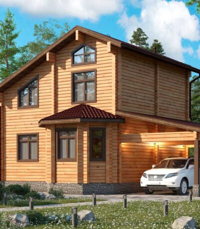 проект дома из клееного бруса от ВДК Сказка 140 кв м