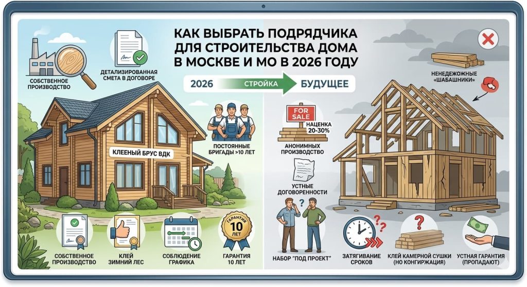 Как выбрать подрядчика для строительства дома в Москве и Московской области в 2026 году